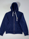 Polo Ralph Lauren Navy Zip Hoodie – Yellow Pony Waffle-Lined Hooded Sweatshirt (M)