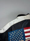 Vintage Stallion California USA Flag Leather Racing Jacket (L/XL)