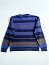Lacoste Striped Wool Knit Crewneck Sweater – Blue/Brown (S)
