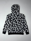 Nike All-Over Logo Print Hoodie – Black/White (M)
