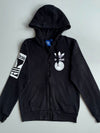 Adidas Originals Spellout Graphic Zip-Up Hoodie – Black (S)