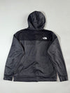 Vintage The North Face Dark Grey Grid Fleece Zip-Up Hoodie (L)