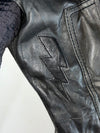 Diesel Distressed Black Leather Racer Jacket (S/M)