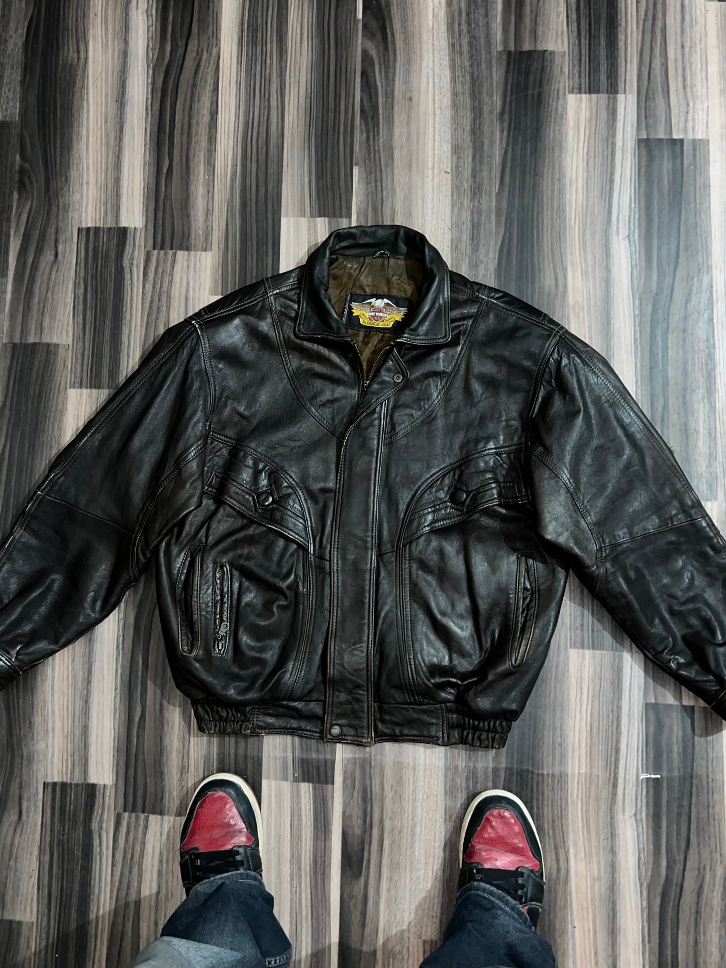 ZHARLEY DAVIDSON* Leather Jacket (L/XL)