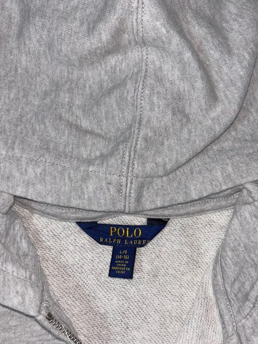 Polo Ralph Lauren Bear Logo Zip-Up Hoodie –Grey, Size (M)