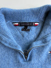 Tommy Hilfiger Blue Lambswool Quarter-Zip Sweater (XS/S)