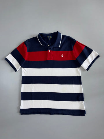 Polo Ralph Lauren Navy/Red/White Striped Polo (M)