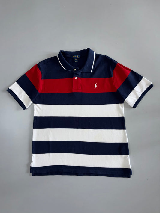 Polo Ralph Lauren Navy/Red/White Striped Polo (M)