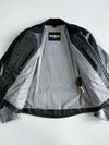 Yamaha Motor Official Genuine Leather Biker Jacket with 3M Scotchlite Reflective Silver Flame Graphic Extremely RARE  (M/L)