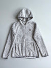 Eider Grey/White Striped High-Pile Fleece Zip Hoodie women’s (XS)