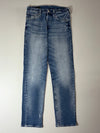 New Straight Long Leg Distressed Button-Fly Denim Jeans (W:30) (L:42)