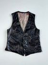 Vintage Selbach Black Leather Button-Up Vest (S)