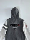 Cubox Apparel Grey Varsity Hooded Bomber (M)