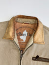 Vintage Marlborn Classic’s Original Hard Cotton Jacket W/ Leather Collar RARE (L)