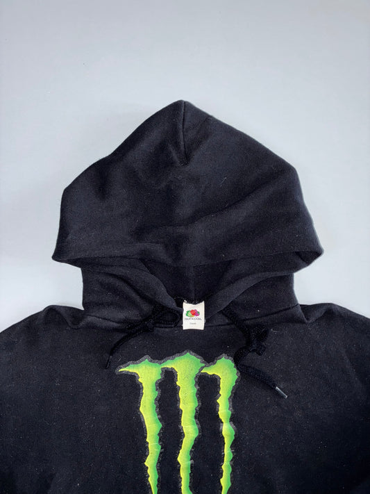 Vintage Monster Energy Drink Graphic Hoodie Black | Fruit of the Loom (M)