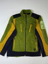 Goral Colorblock Knit Fleece Zip Jacket – Green & Mustard (XL)