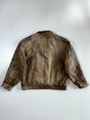 Peromar Vintage Distressed Leather Bomber Jacket (XL)