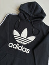 Adidas Originals Black Trefoil 3-Stripes Hoodie (L)