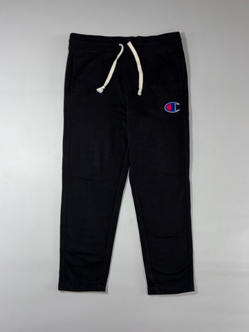 Champion Heritage Logo Black Fleece Sweatpants (W:36) (L:39)