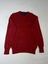 Tommy Hilfiger Maroon Washable Wool Crewneck Sweater (L)