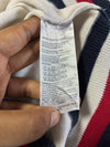 Tommy Hilfiger Hilfiger Embossed Logo Crewneck Sweatshirt Stripe Trim – White / Navy  (M)
