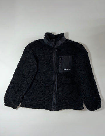 Jack & Jones Originals Studio Black Sherpa Fleece Jacket (XL)