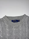 Polo Ralph Lauren Grey Cable Knit Sweater (M)