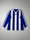 Adidas Blue & White Striped Climalite Long Sleeve Jersey (M)