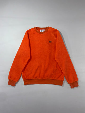 Adidas Originals Orange Sherpa Fleece Crewneck Sweatshirt (M)