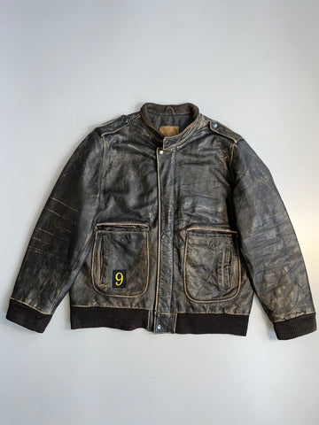 ZOld Navy Vintage Premium Original Pure Leather Jacket (XL/2XL)