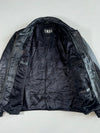 Vintage E.M.A.C Black Leather Zip-Up Collared Jacket (L)