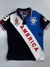 Geographical Norway | “America” Colorblock Polo | Black/Blue/White (M)