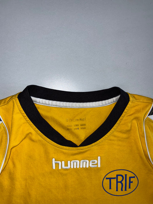 Hummel TRIF “Syddjurs Bilsyn A/S” Danish Club Football Jersey Yellow/Black (M)