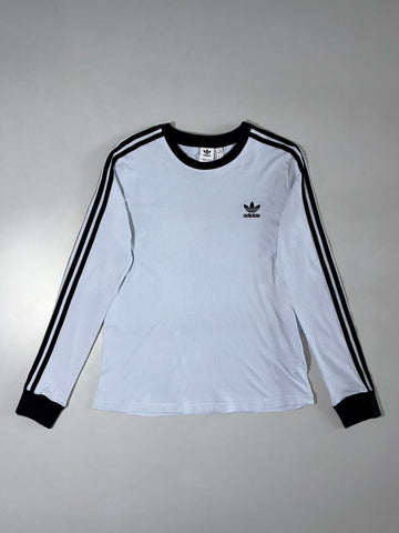 Adidas Originals 3-Stripe Long Sleeve Tee White (S)