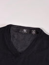 Calvin Klein Extra Fine Merino Wool V-Neck Sweater, Black (L)