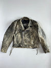First Genuine Leather Distressed Biker Jacket (M)