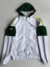 Lacoste White Green Yellow Colorblock Hooded (M)