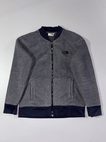 The North Face Grey Fleece Bomber Zip Jacket (L)