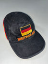 Deutschland Germany Flag Embroidered Black Fan Cap (Adjustable )