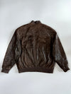 Manstar Vintage Real Leather Bomber Jacket (XL)