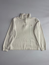 Polo Ralph Lauren | Cream Estate Rib Quarter-Zip Sweater (S)