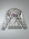 Puma Silver Metallic Zip-Up Track Jacket  (XS)