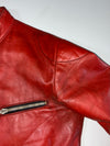 Harro Vintage Red Genuine Leather Café Racer Jacket (S)