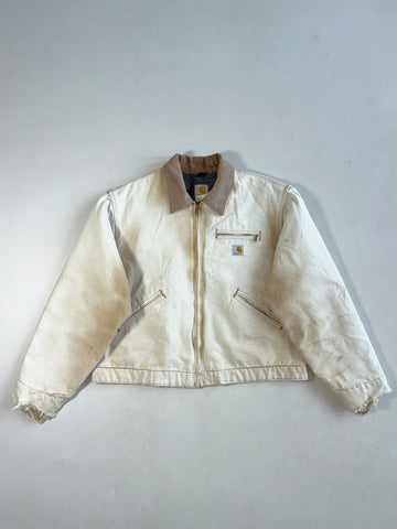 Vintage Carhartt Cream  Detroit Work Jacket (2XL)