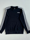 Adidas Essentials 3-Stripes Crewneck Sweatshirt – Black (S)