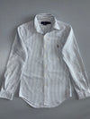 Ralph Lauren Slim Fit Multicolor Pony Pinstripe Button-Down Shirt Grey/White (XS/S)