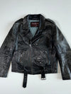 Cuirs Guignard Classic Black Leather Biker Jacket (XL)