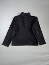 The North Face Embroidered Logo Quarter-Zip Fleece Pullover – Charcoal/Yellow (S)
