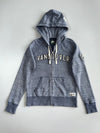 Roots Canada Vancouver Zip Up Hoodie Navy Marl Chenille Arch Lettering (S)