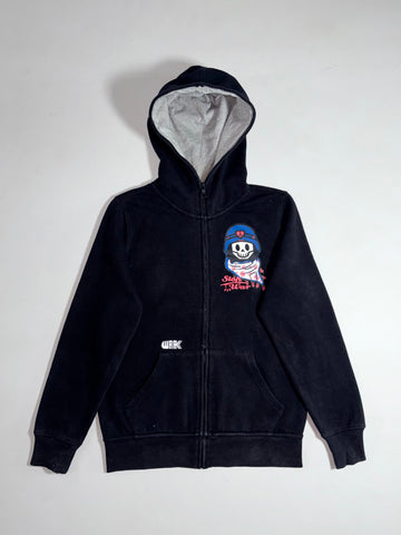 BSX Miniche Black "Stop War" Skull Zip-Up Hoodie (S)